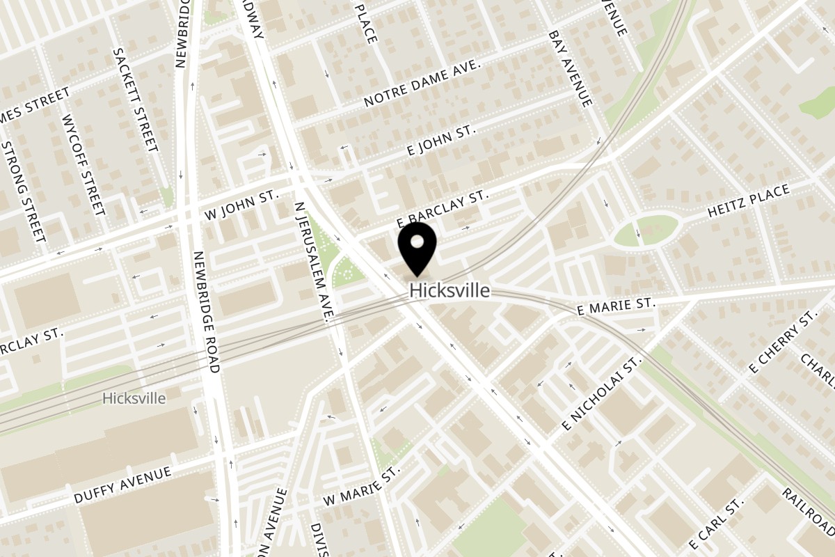 Map showing the location of Indian Delight - Hicksville, NY on 55 Broadway Suite A in Hicksville